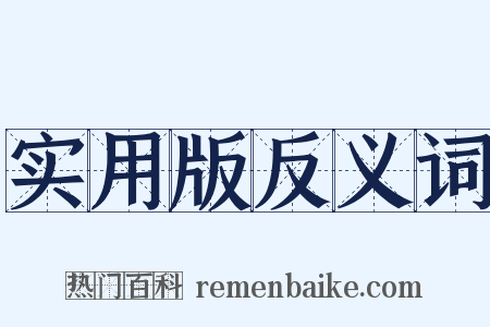 实用版反义词是什么意思的图片